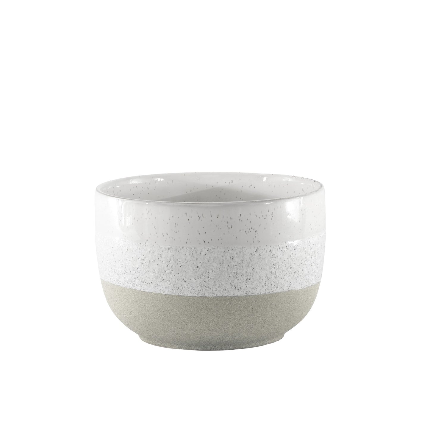 Hortus Grey & White Bordeaux Stoneware Pot (14cm H x 21cm Dia)