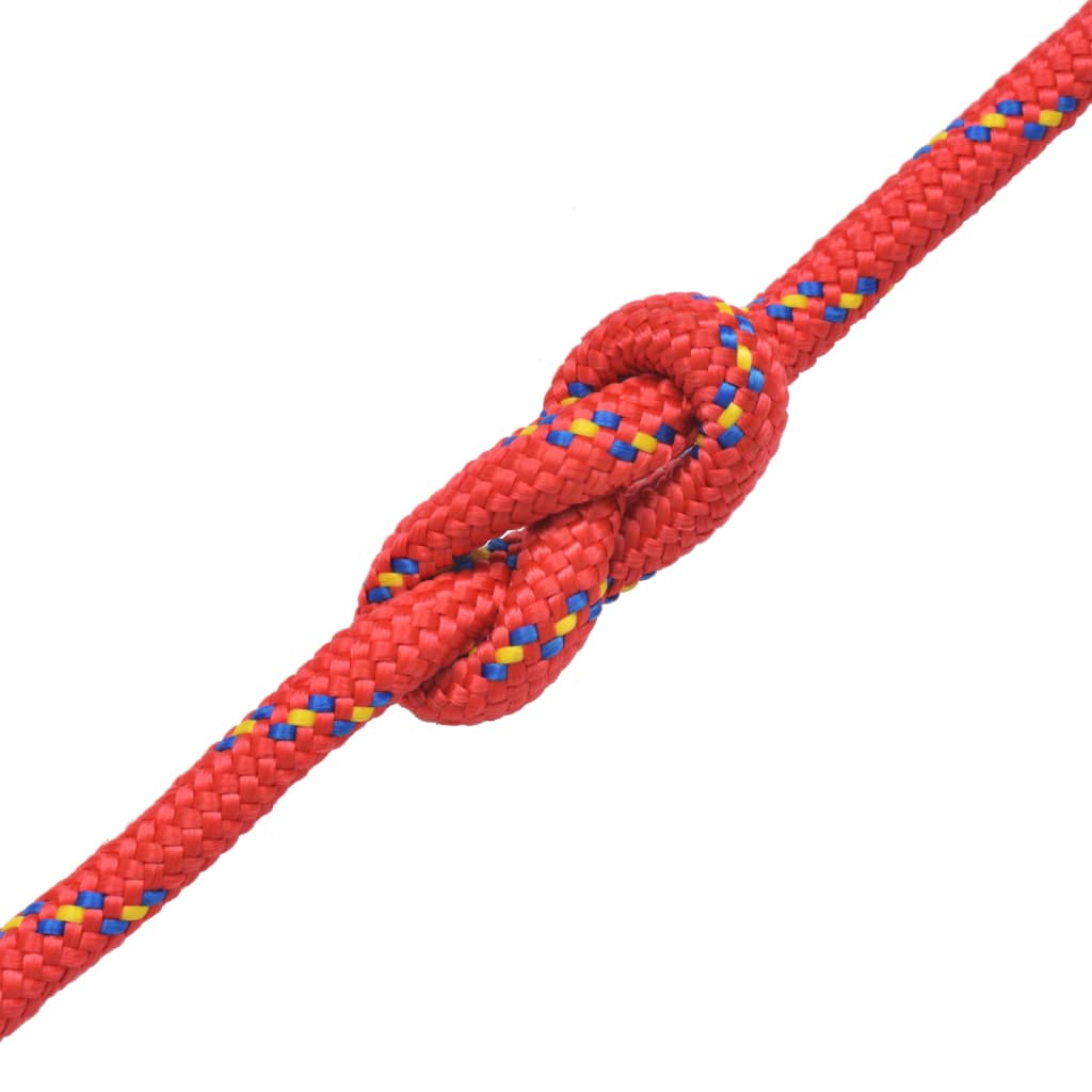 91291 vidaXL Marine Rope Polypropylene 10 mm 50 m Red