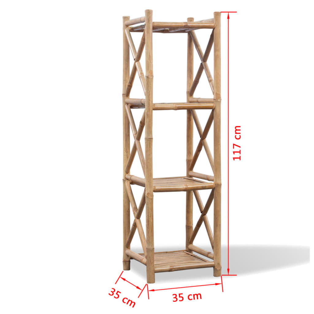 Bookcase | Bamboo | Compact | Shelf | Square | Tropical | Bamboo Shelf