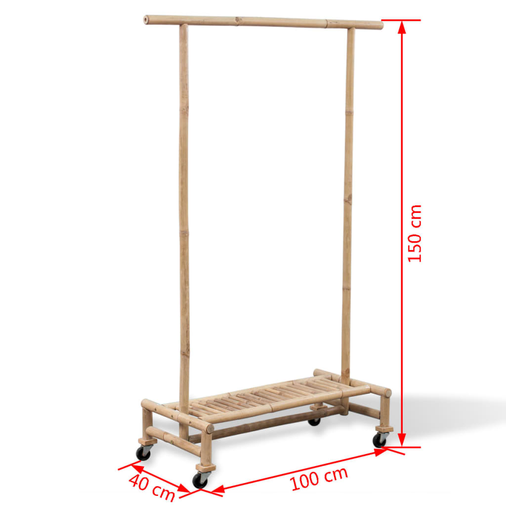 Clothes Rack | Bamboo | Portable | Bamboo Clothes Rack | Rectangular