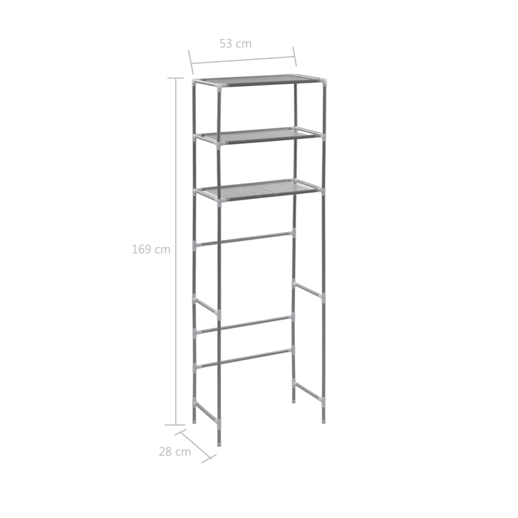 Storage Rack Over Toilet | Silver