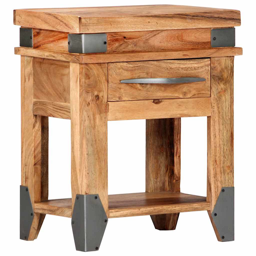 Bedside Cabinet | Natural Wood | Solid Acacia wood | 40 x 30 x 51 cm