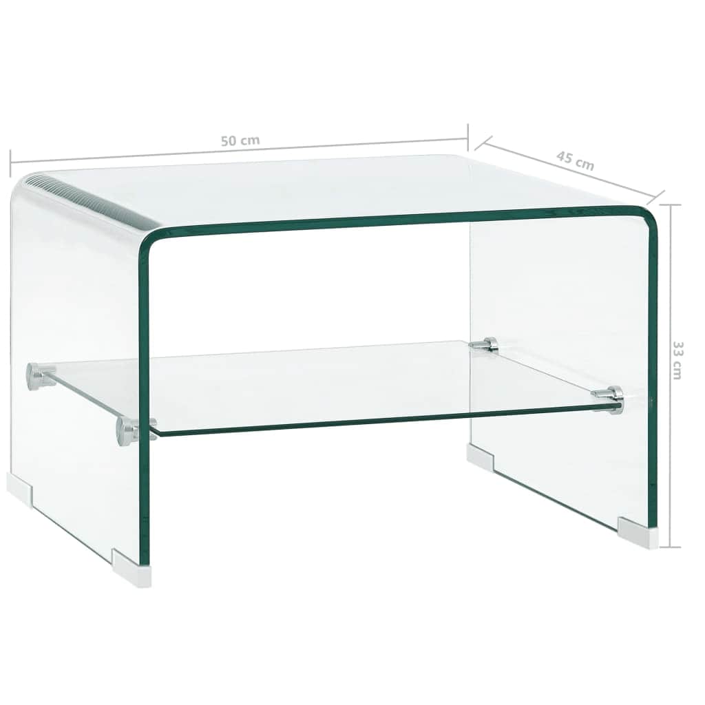 Coffee Table | Clear | Tempered safety glass | Compact | Coffee Table