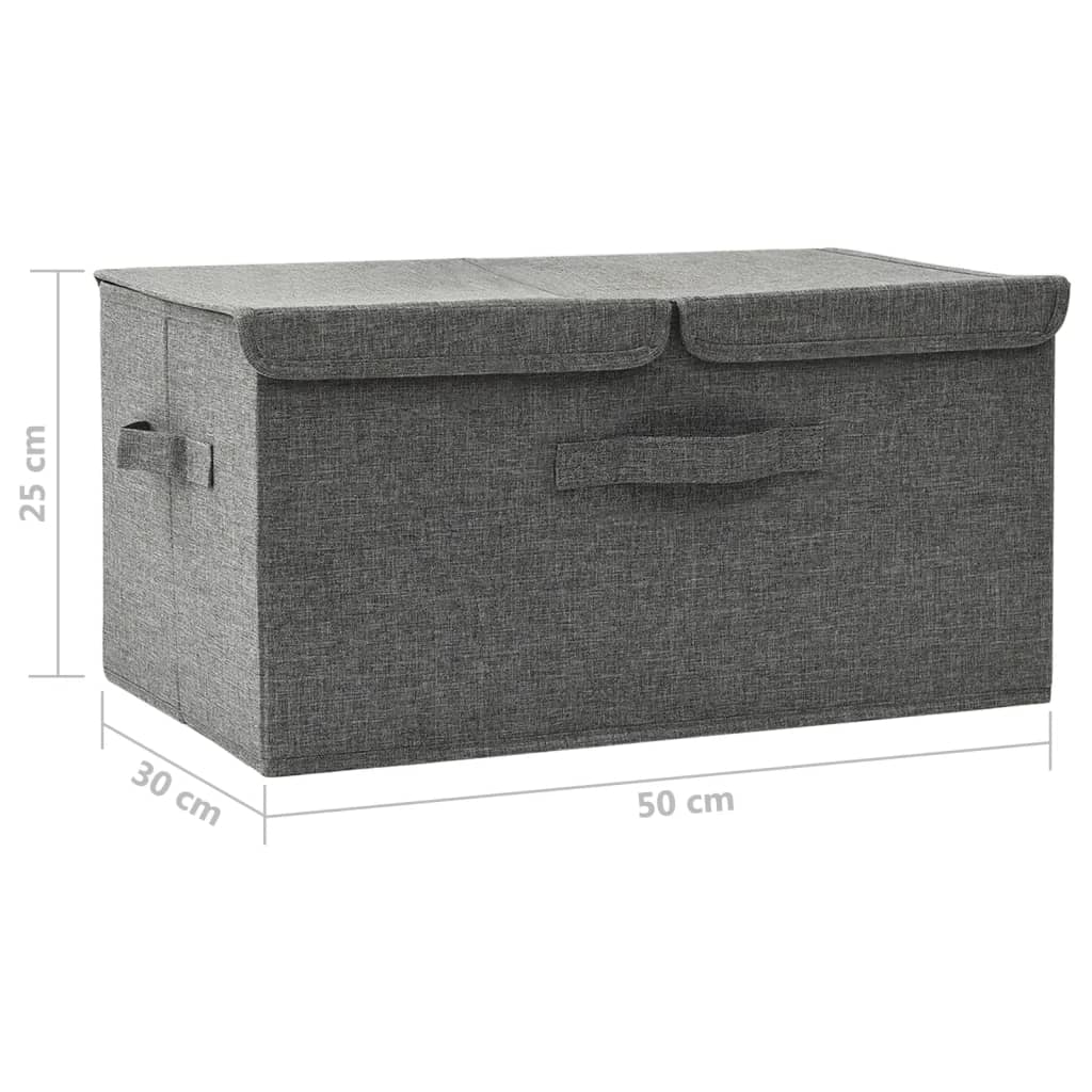 Storage boxes Non-woven fabric 2 compartments Anthracite