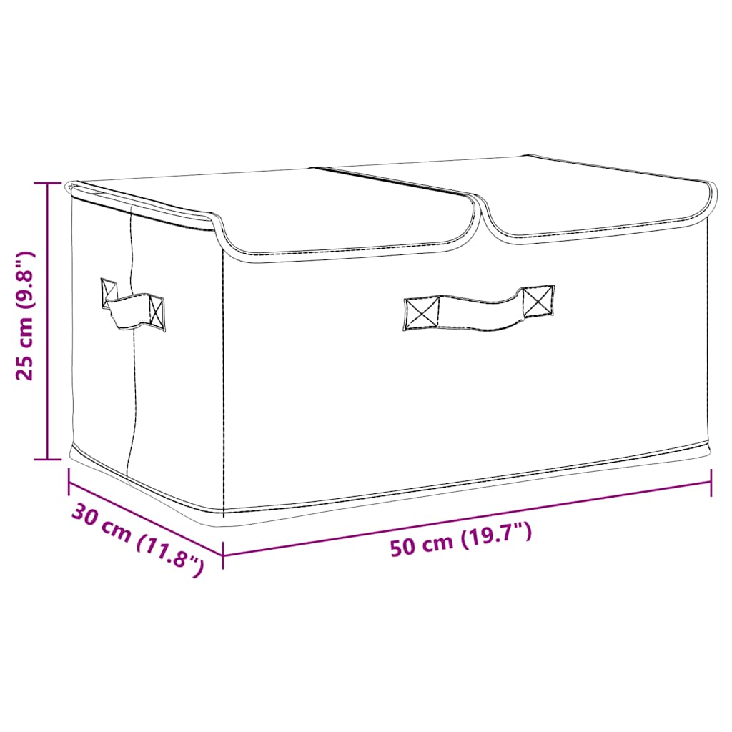 Storage boxes Non-woven fabric 2 compartments Cream