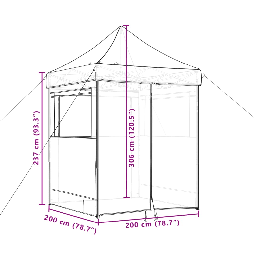 Party Tent Brown Oxford Fabric