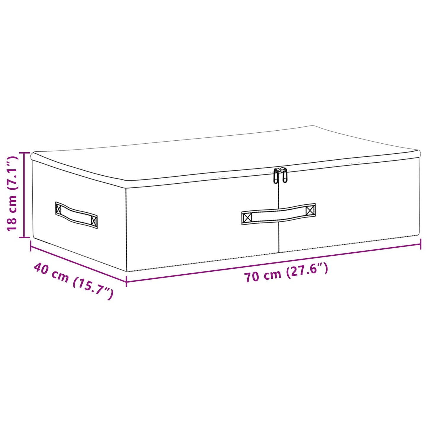 Storage Box 6 pcs Non-woven fabric 70 x 40 x 18 cm 50.4 L