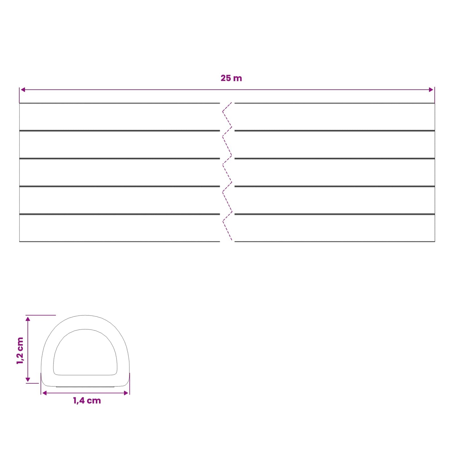 Self-Adhesive Window Seal Brown 14 x 12 mm 25 m EPDM Foam