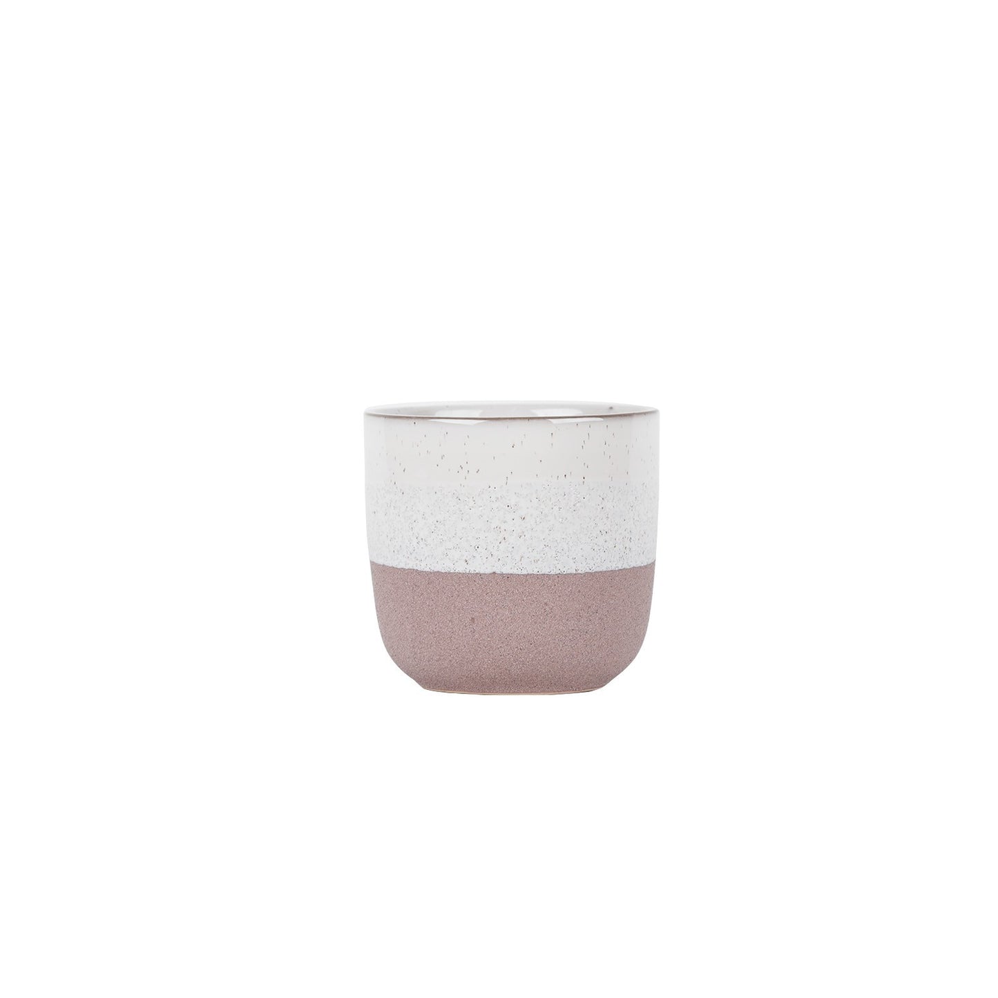Hortus Pink &amp; White Bordeaux Stoneware Pot (12cm H x 13cm Dia)