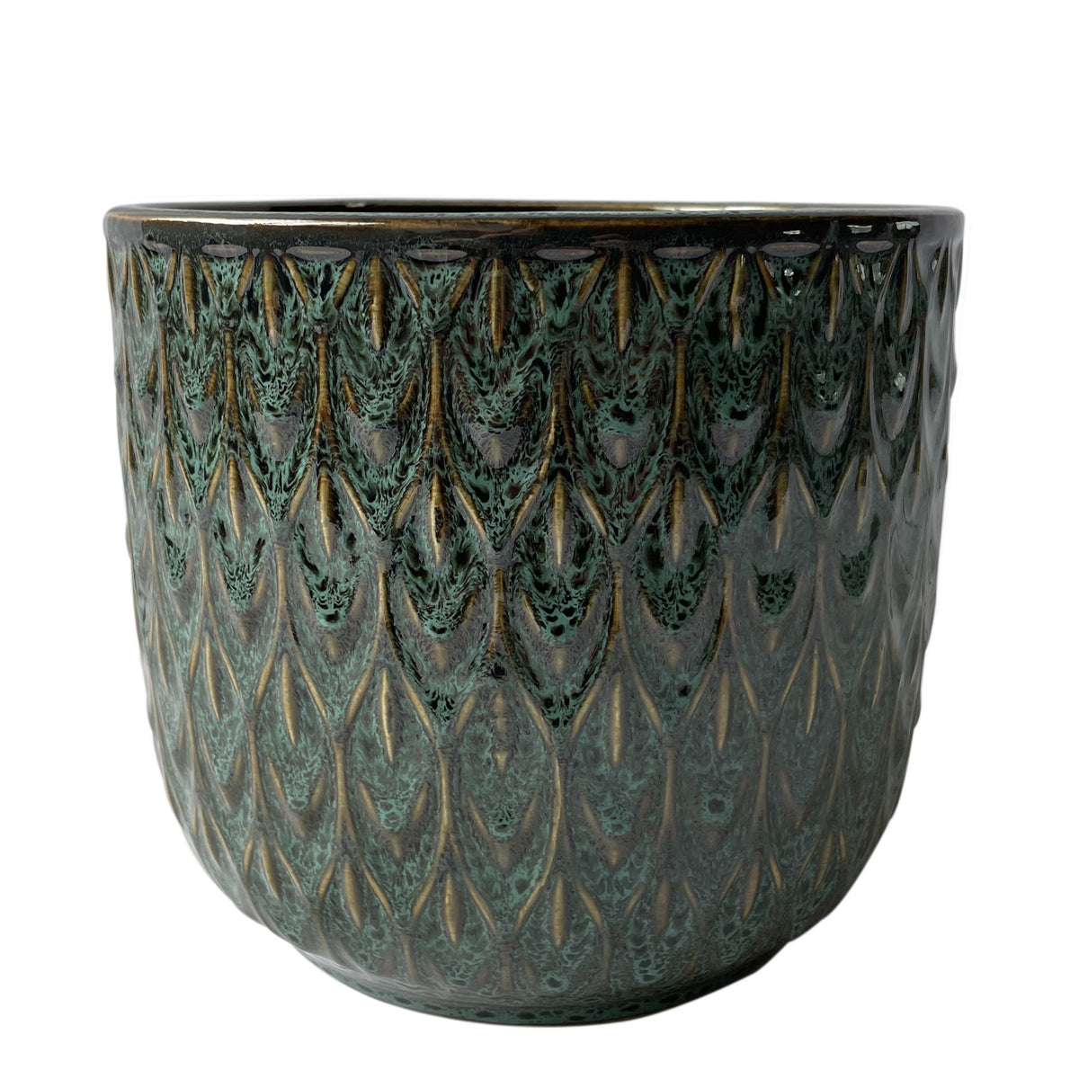 Hortus Nazare Olive Green Pot (17cm H x 20cm Dia)
