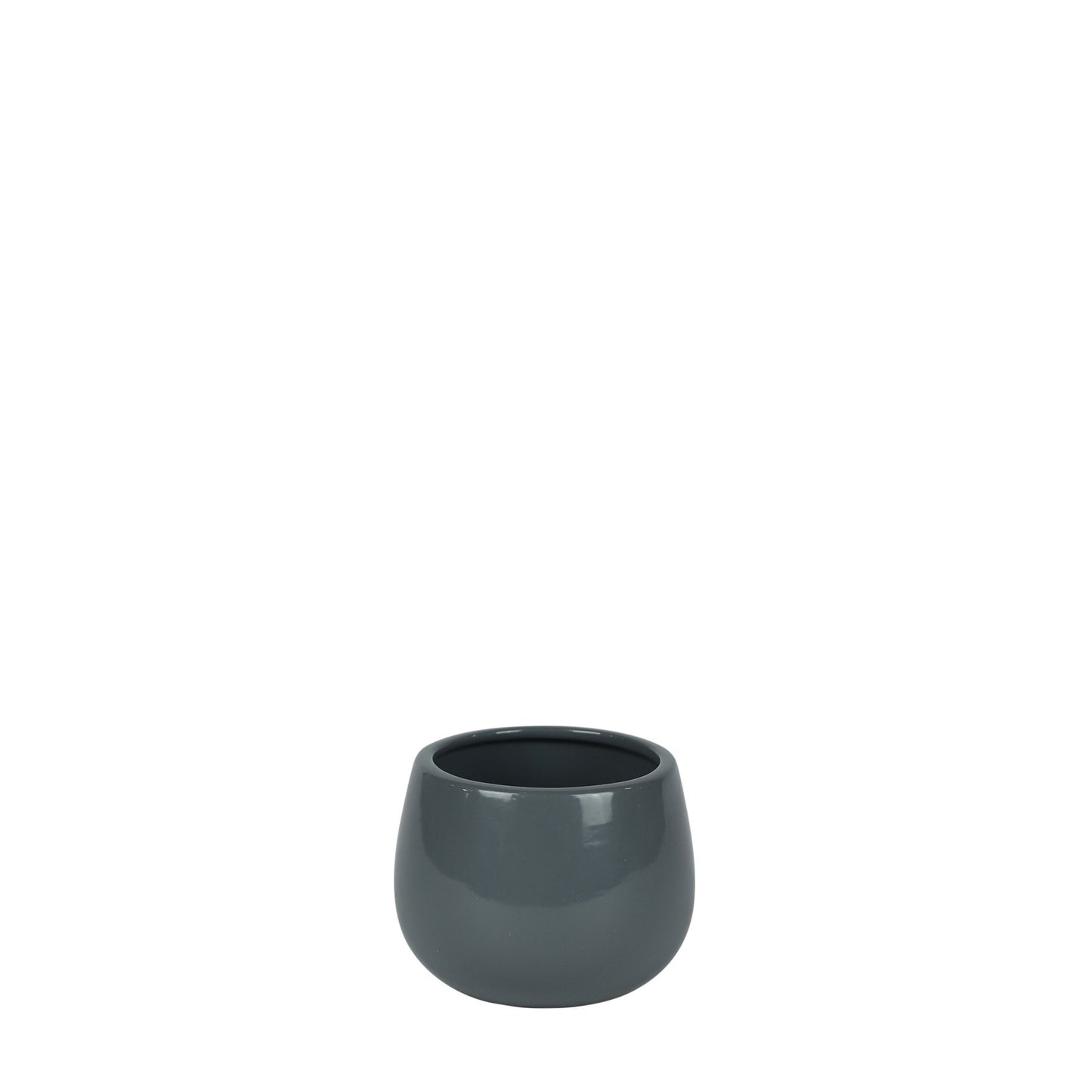 Glossy Grey Hortus London Pot (8.5x8cm)