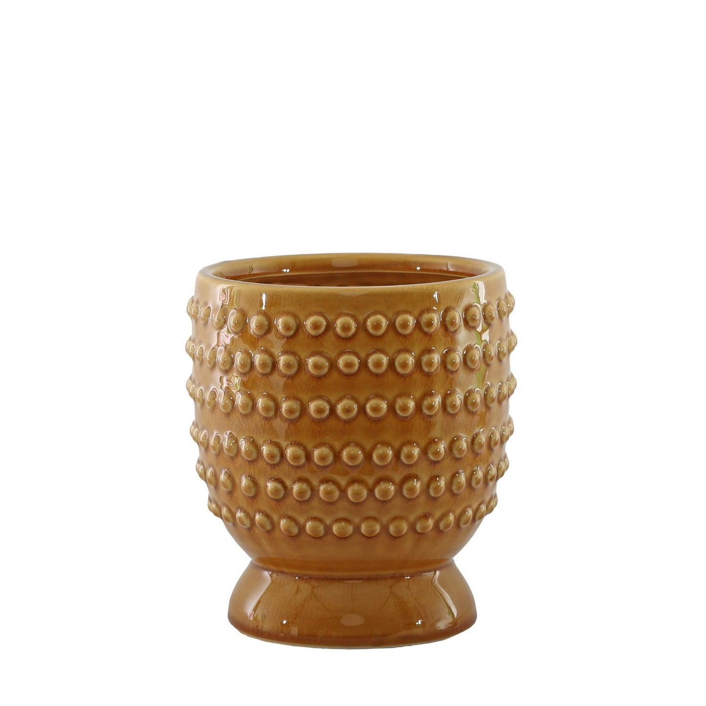 Yellow Hortus Hobart Footed Pot (13x14cm)