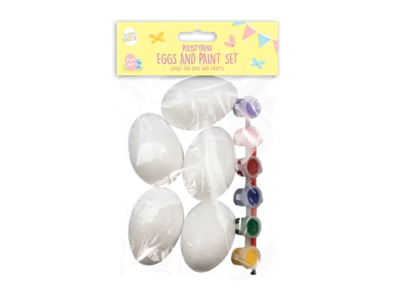 Polystyrene Eggs &amp; Paint Set