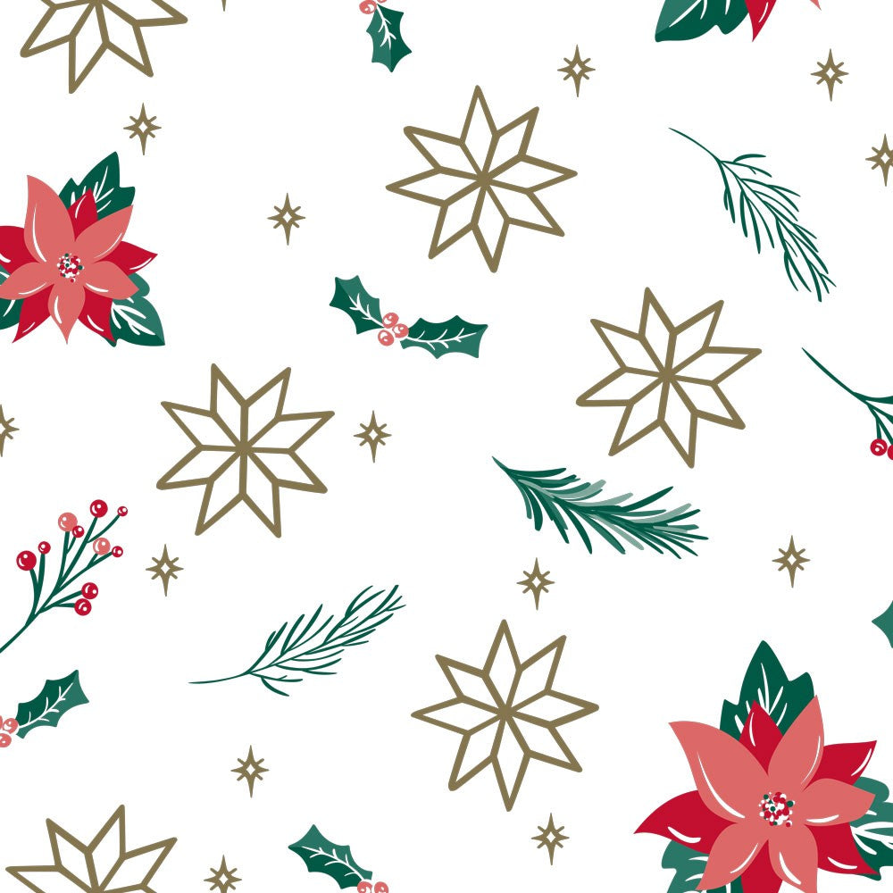 Luxury Poinsettia Perfection Tissue Paper (200 sheets)