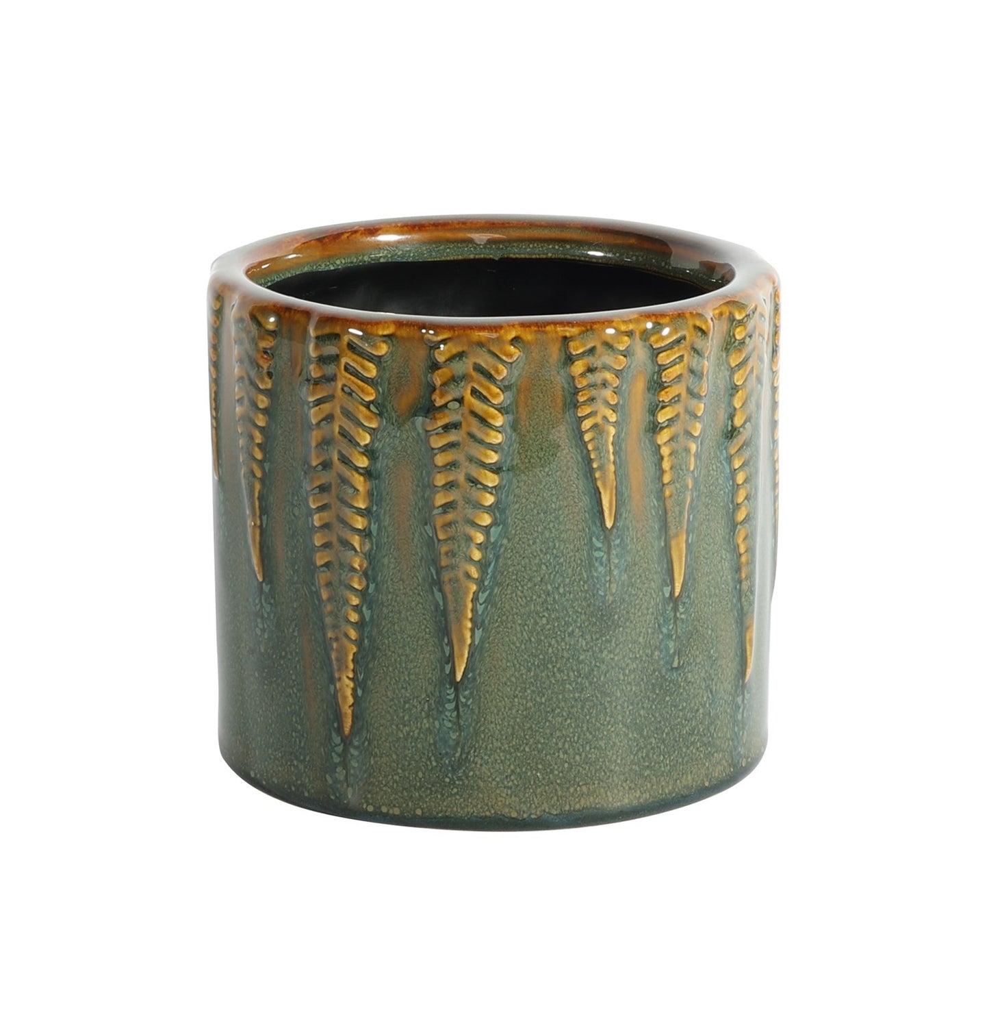 Green Fern Hortus Albany Glaze Pot (13.5x11.5cm)