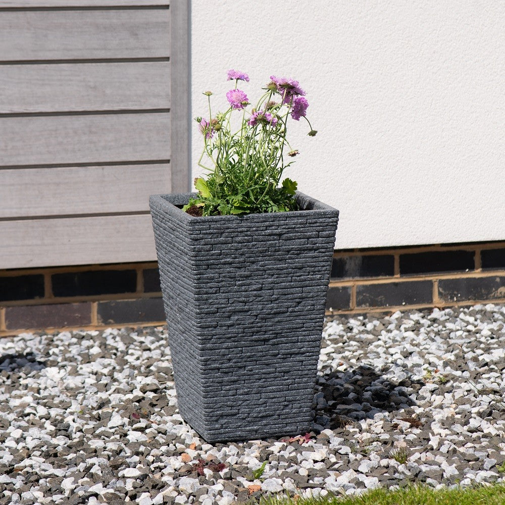 Ash Slate Effect Tall Planter (45cm)