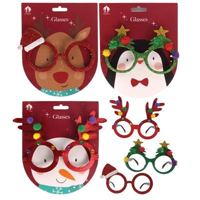 Plush Christmas Novelty Glasses