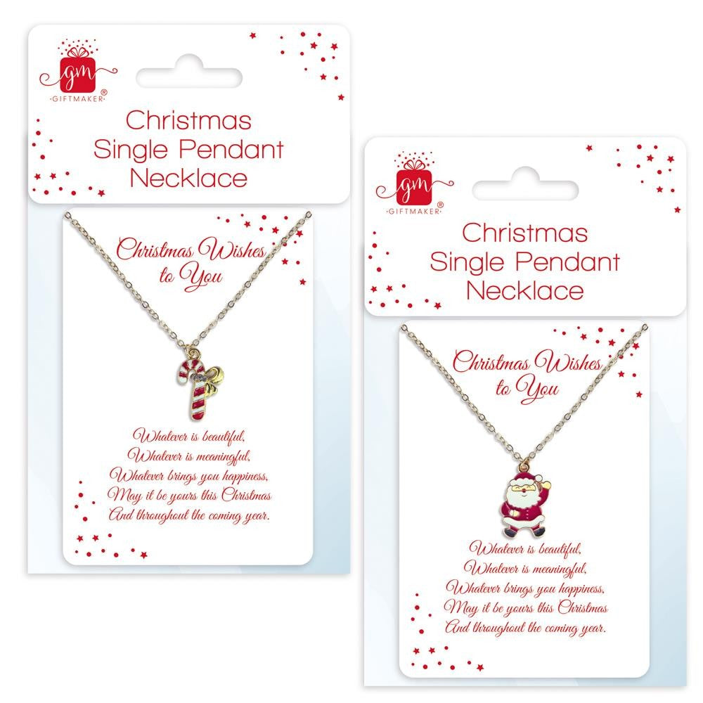 Silver Christmas Pendant Necklace