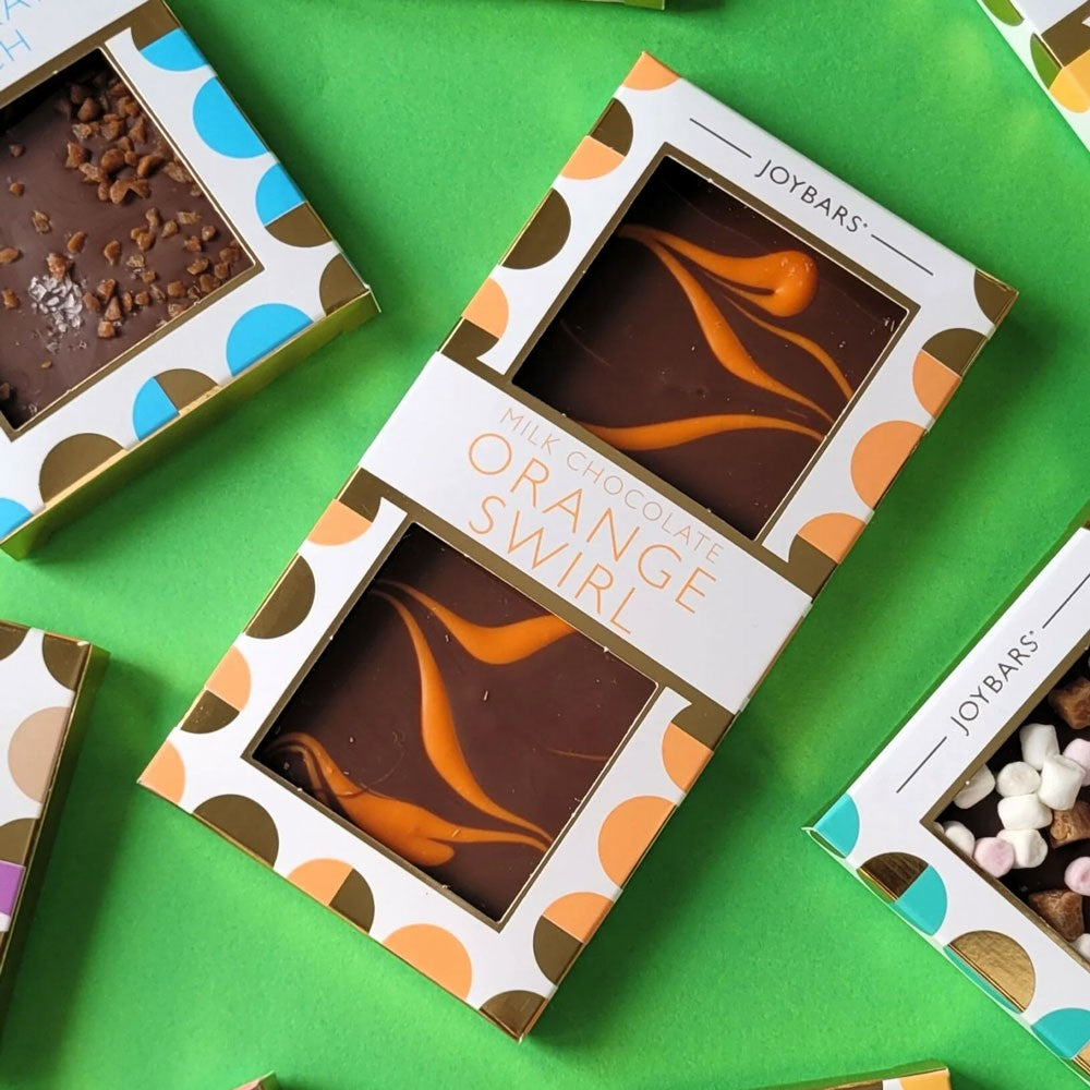 Joypots Joybar - Milk Chocolate Orange Swirl Bar (80g)