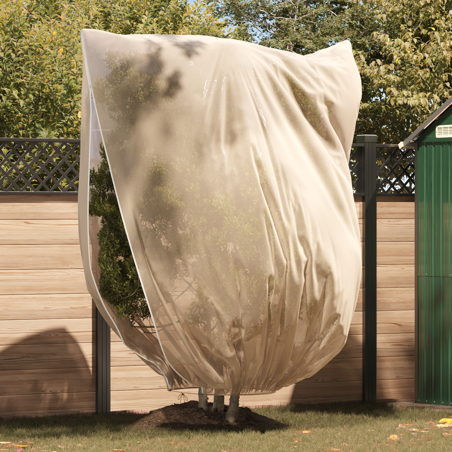 Frost Protection Plant Fleece Covers Beige 2.4 x 2 m