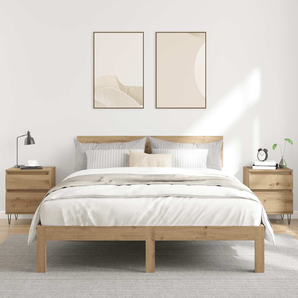 Bedside Cabinets 2 pcs Artisan Oak 40x35x50 cm Engineered Wood