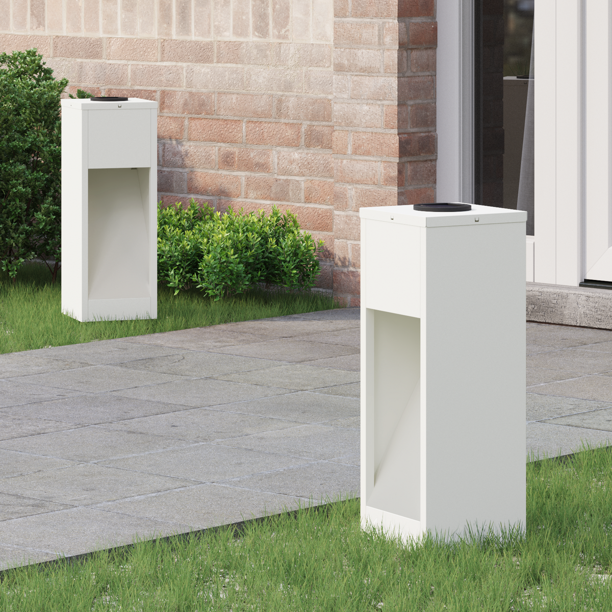 Solar Led Pathway Light 2 pcs Warm White 18 x 18 x 50 cm