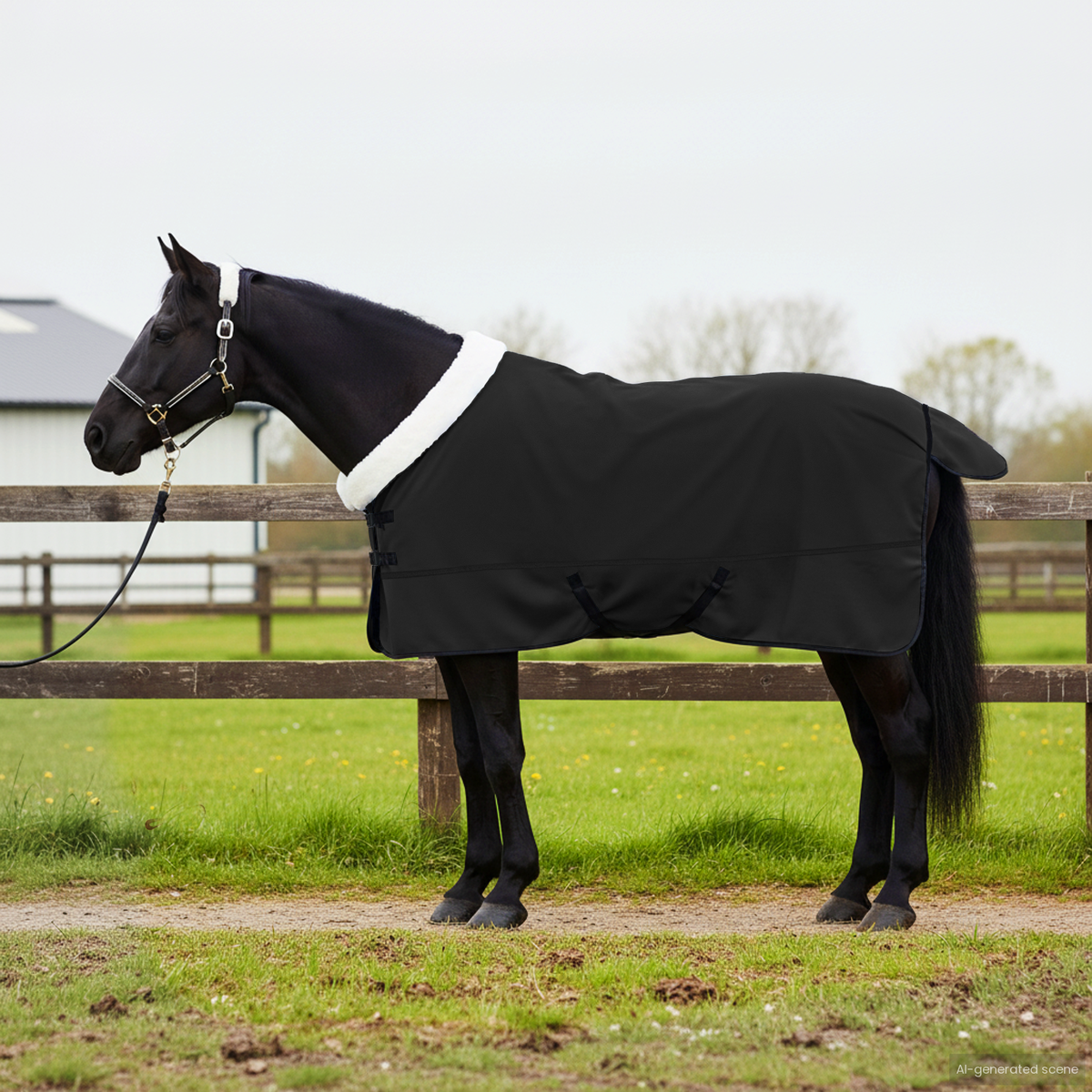 Horse Blanket Black 135 cm Polar fleece