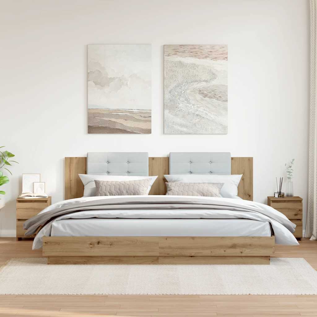 Bedside Cabinets 2 pcs Artisan Oak 30x30x40 cm Engineered Wood