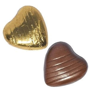 Gold Chocolate Hearts  (1kg)