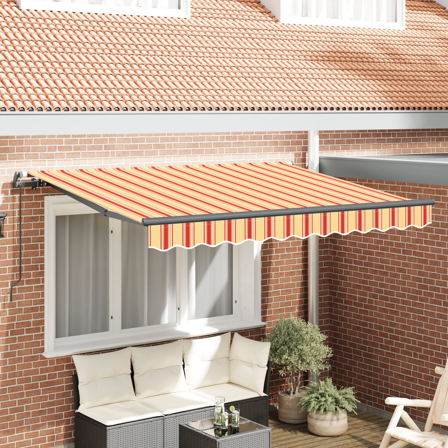 Retractable Awning Yellow 350 x 200 cm Fabric