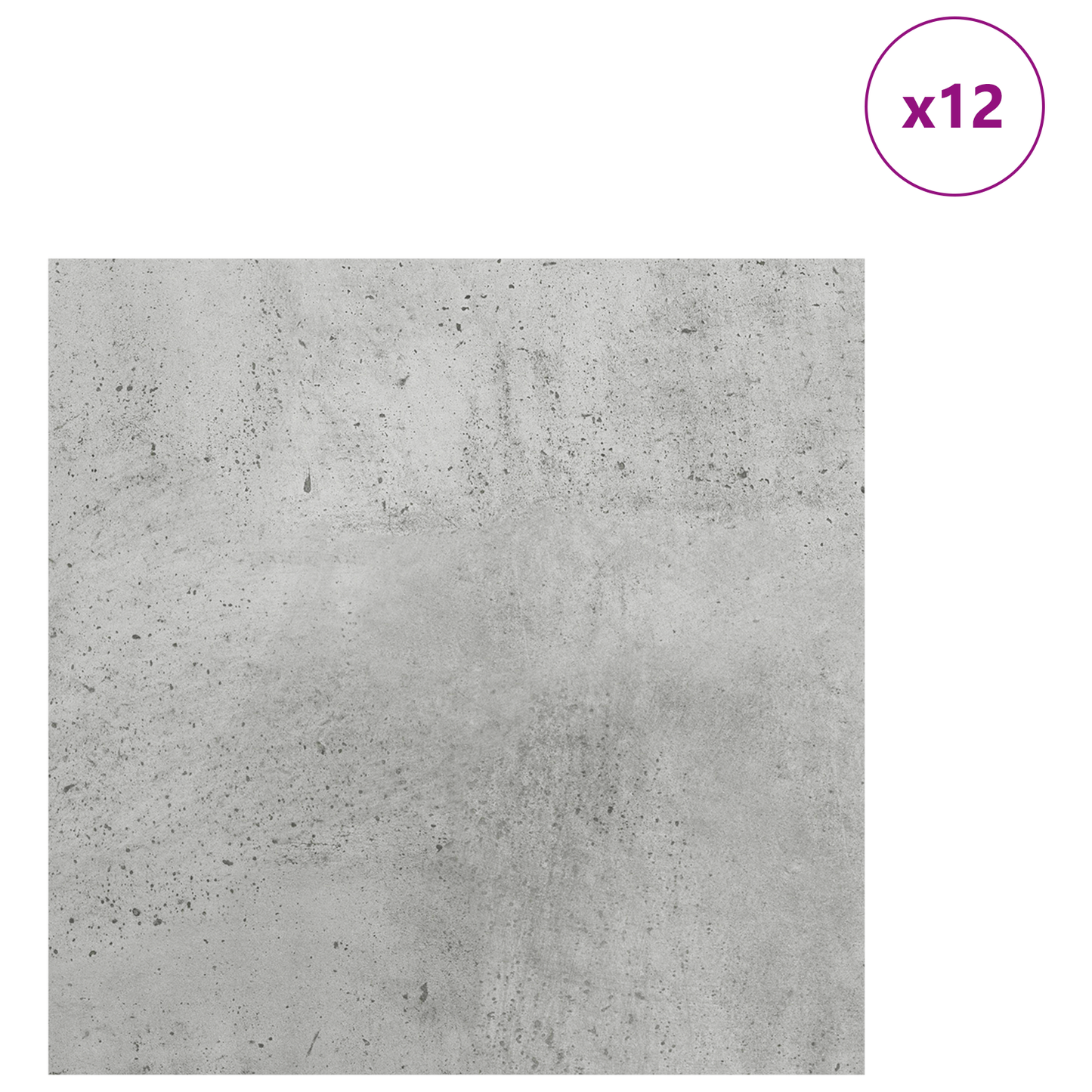 Decor Panels 12 pcs Concrete Grey 30 x 30 x 0.27 cm