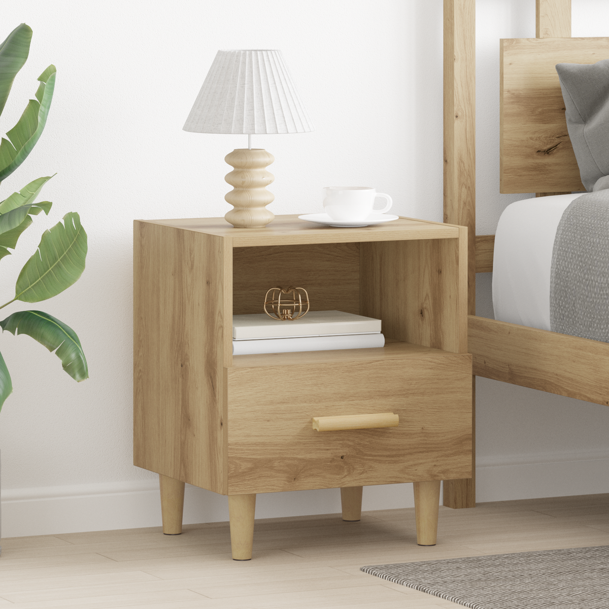 Bedside Cabinet 2 pcs Artisan Oak 40 x 35 x 47 cm