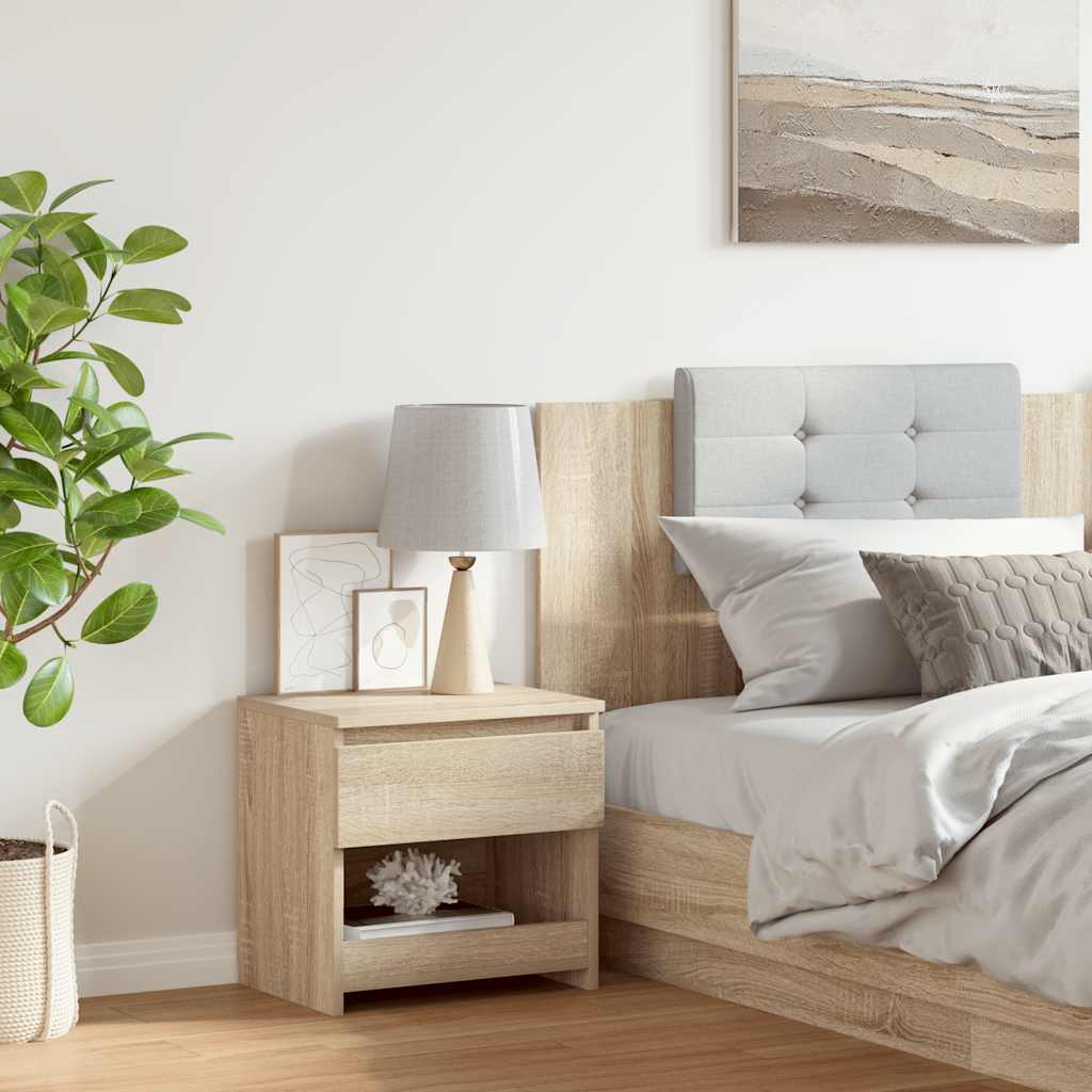 803449 vidaXL Bedside Cabinet Sonoma Oak 40x30x39 cm Engineered Wood