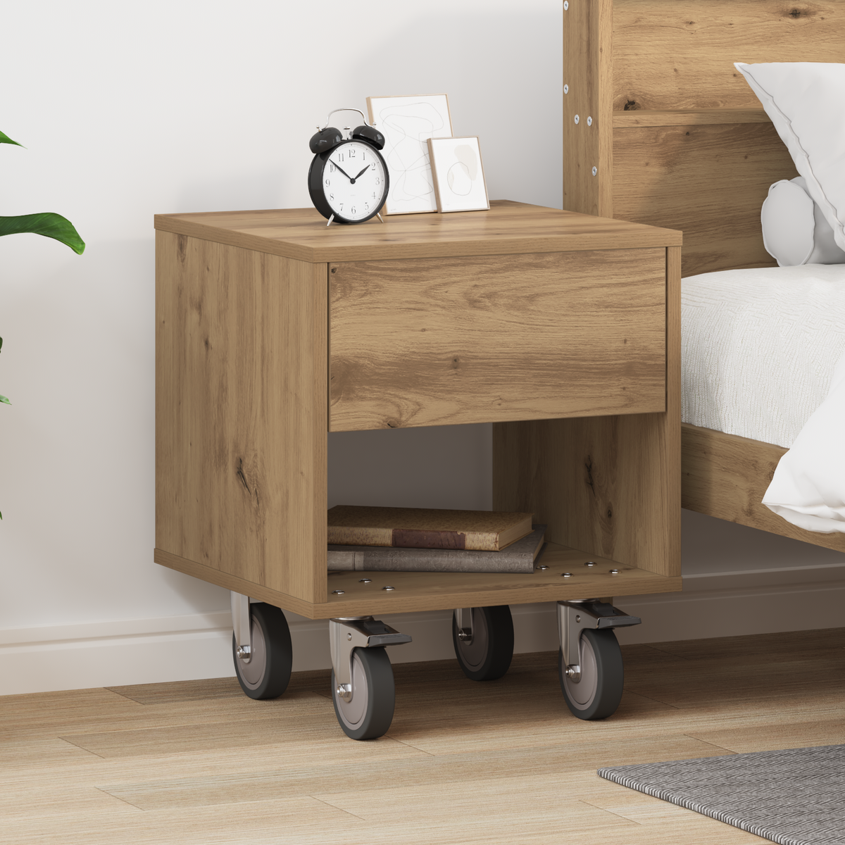 Bedside Table Artisan Oak 40.5 x 40 x 48 cm Engineered Wood
