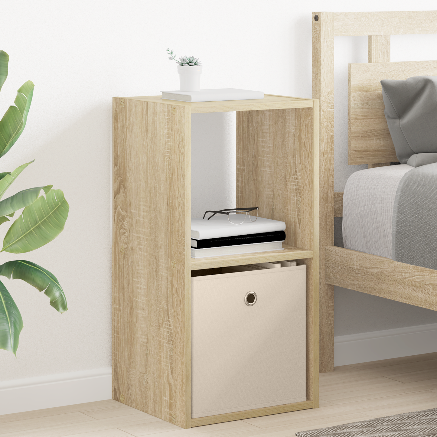 Bedside Table Sonoma Oak 35 x 32 x 68.5 cm Engineered Wood