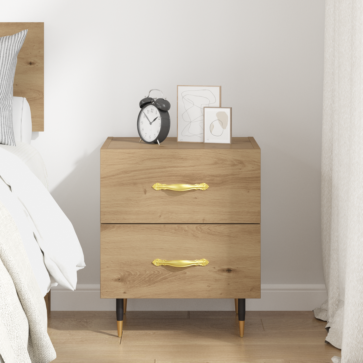 Bedside Cabinet Artisan Oak 40 x 35 x 47.5 cm Engineered Wood