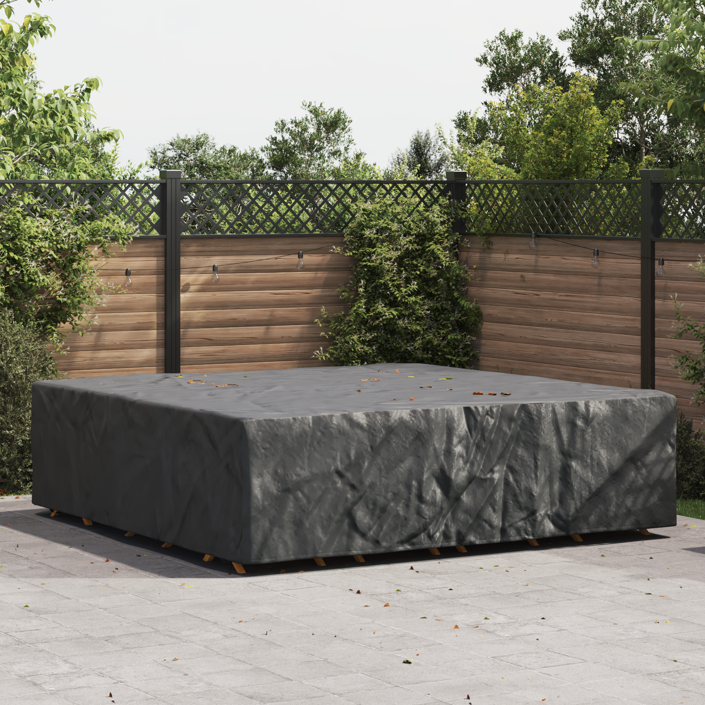 Furniture Cover Plain Black 260 x 260 x 90 cm 210D