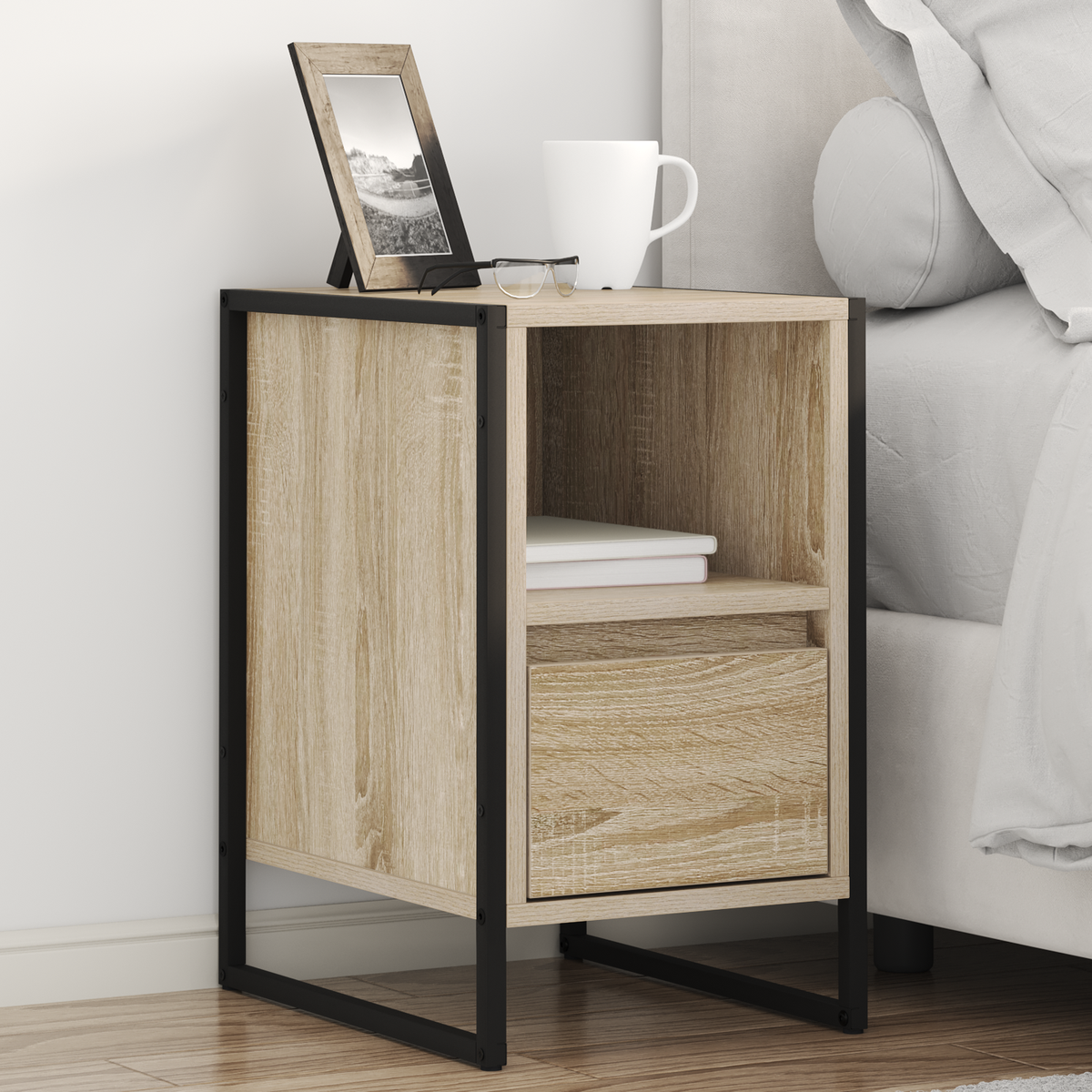 Bedside Table 2 pcs Sonoma Oak 39.5 x 30 x 50 cm