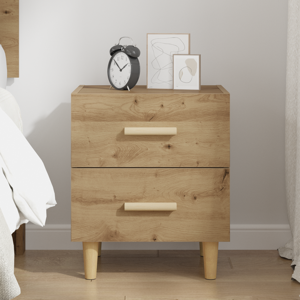 Bed Cabinet Artisan Oak 40 x 35 x 47.5cm Engineered Wood