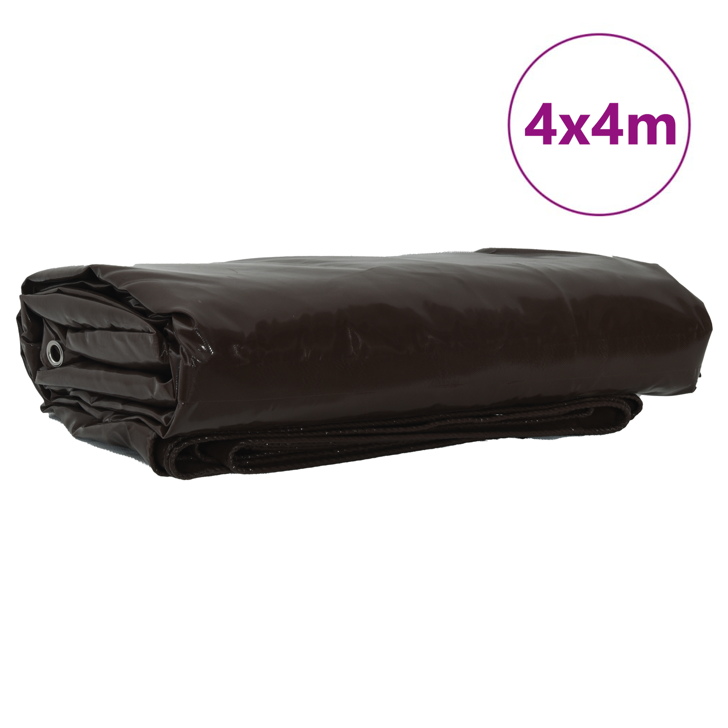 Tarpaulin 650g / m² Brown 4 x 4 m Canvas with PVC Coating