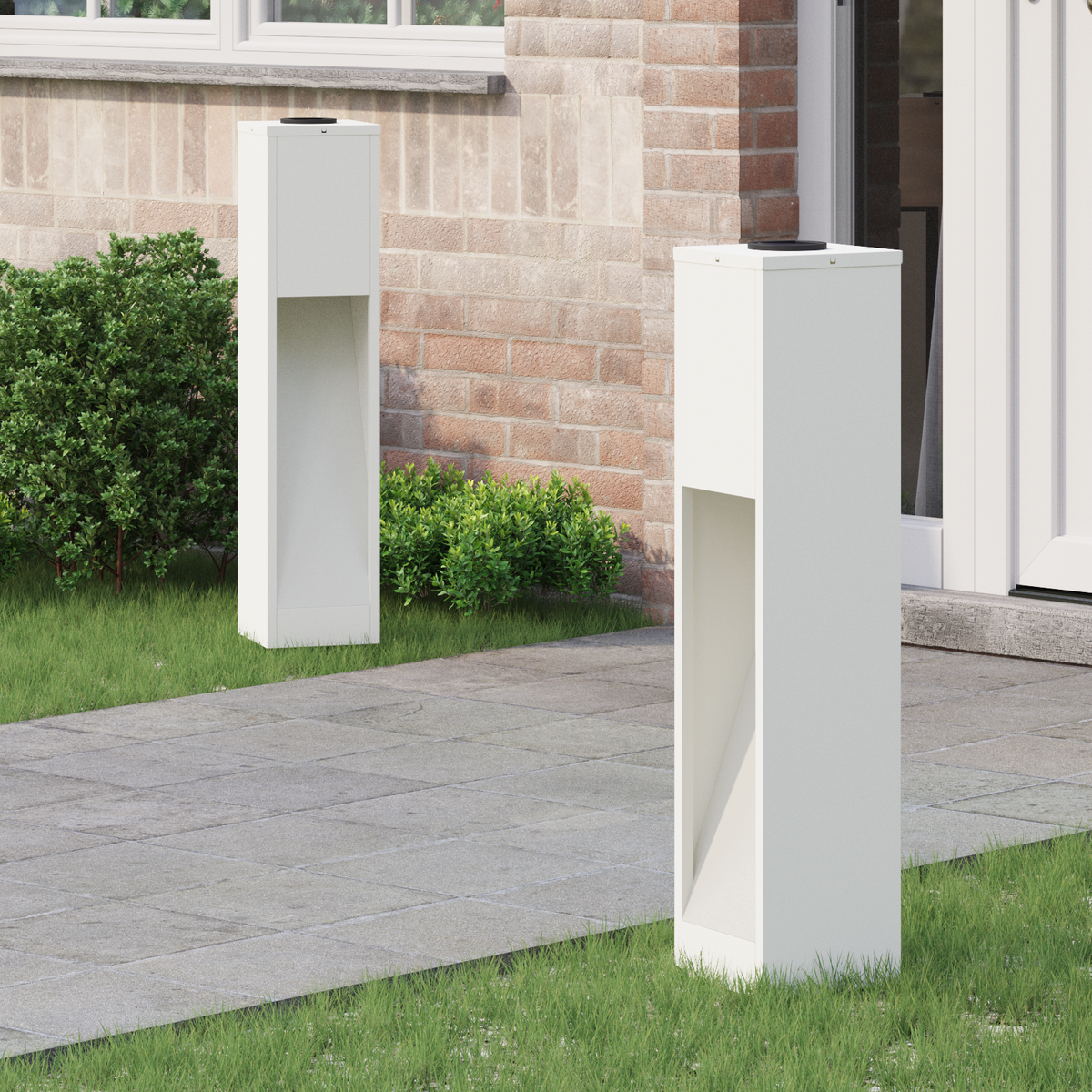 Solar Led Pathway Light 2 pcs Warm White 18 x 18 x 80 cm