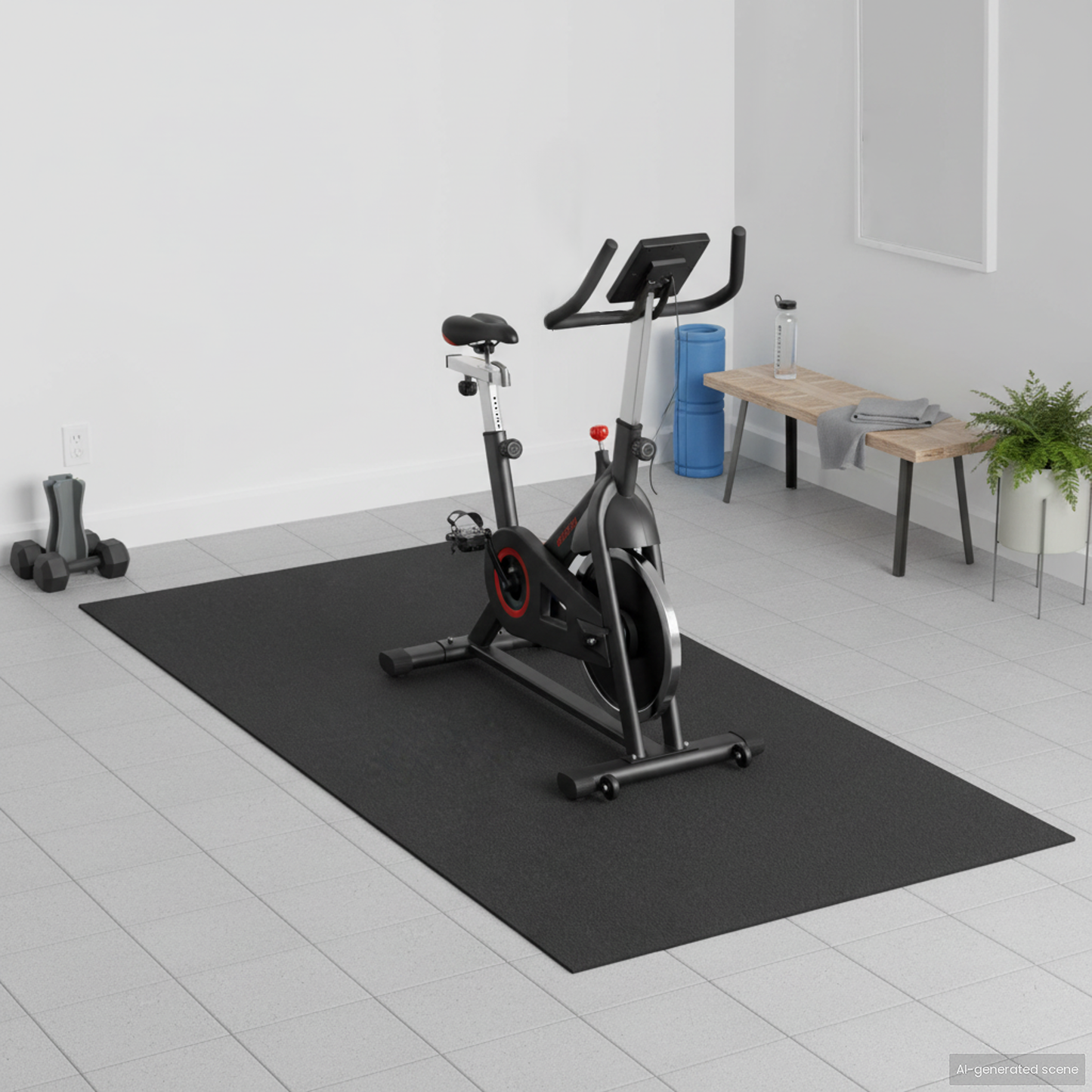 Sport Protection Mat Black 150 x 75 x 0.6 cm High-density PVC