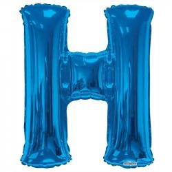 34"  Letter Balloon -  H - Blue