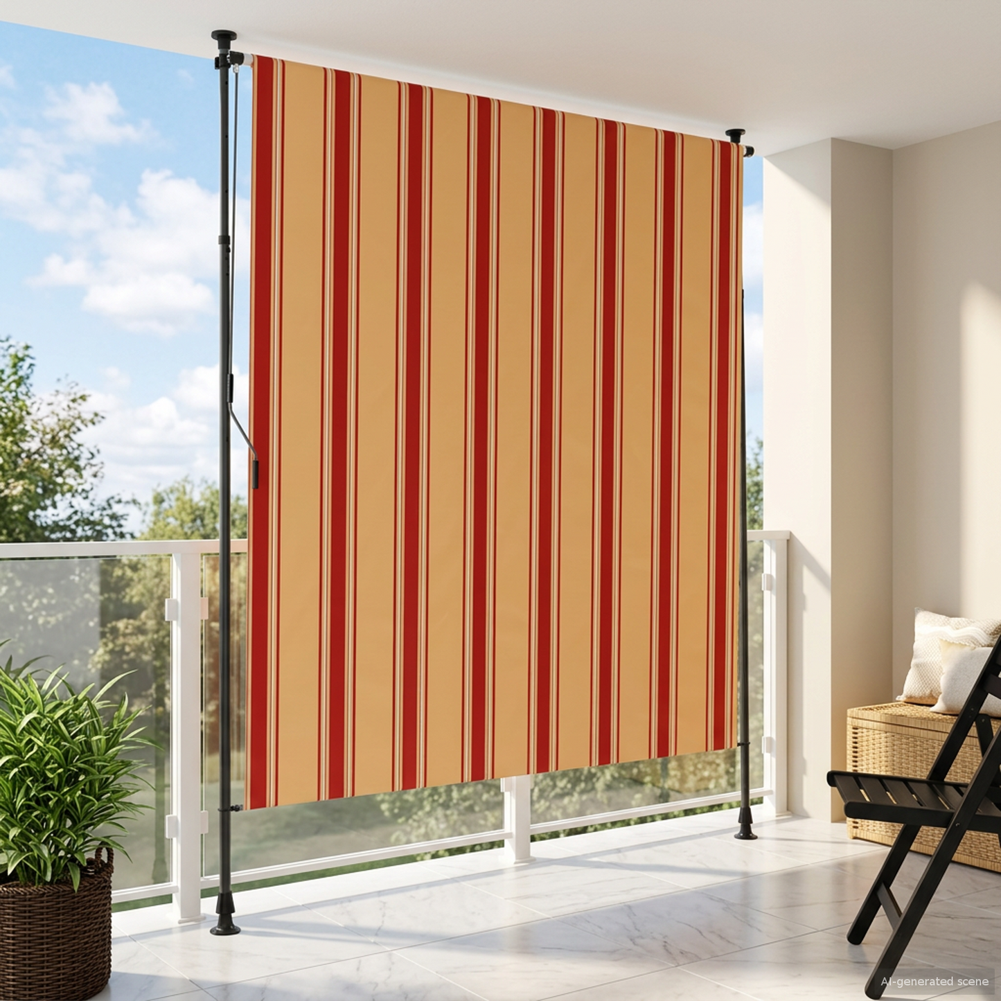 Outdoor Roller Blind Multicolour 200 x 270 cm