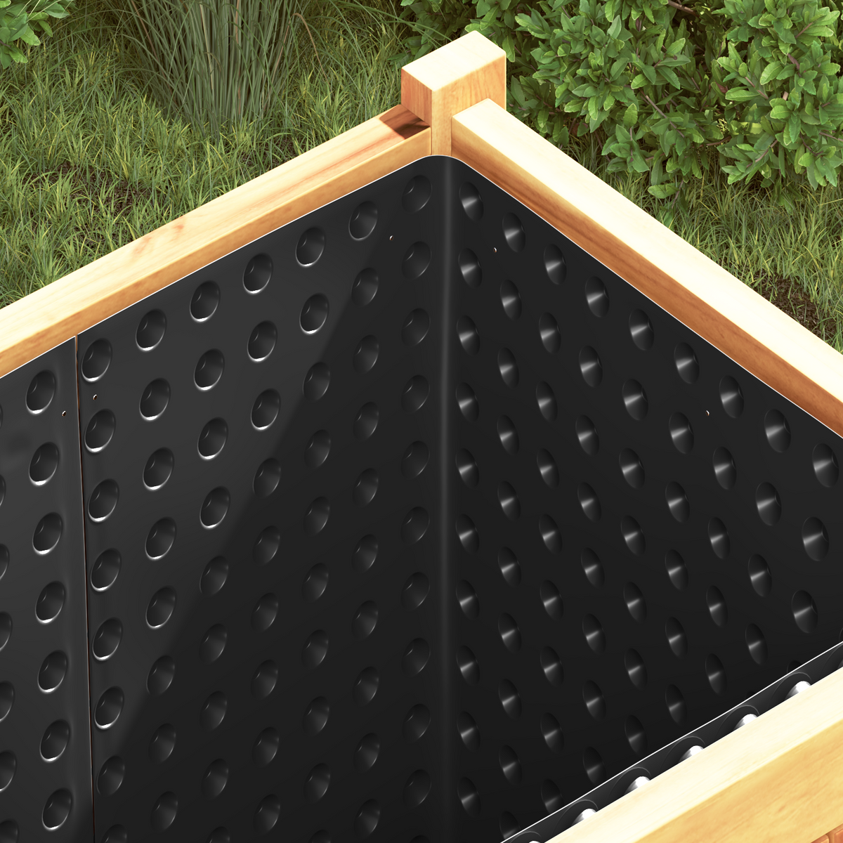Dimpled Drainage Sheet Black 1 x 20 m HDPE