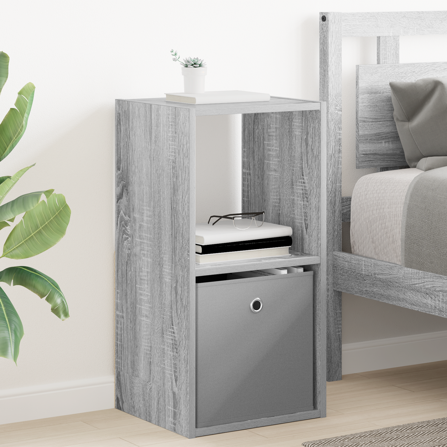 Bedside Table 2 pcs Grey Sonoma 35 x 32 x 68.5 cm