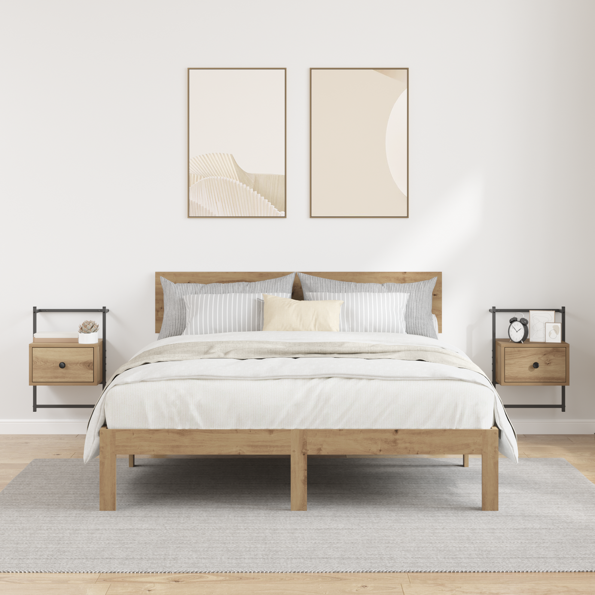Bedside Cabinet 2 pcs Artisan Oak 35 x 30 x 51 cm