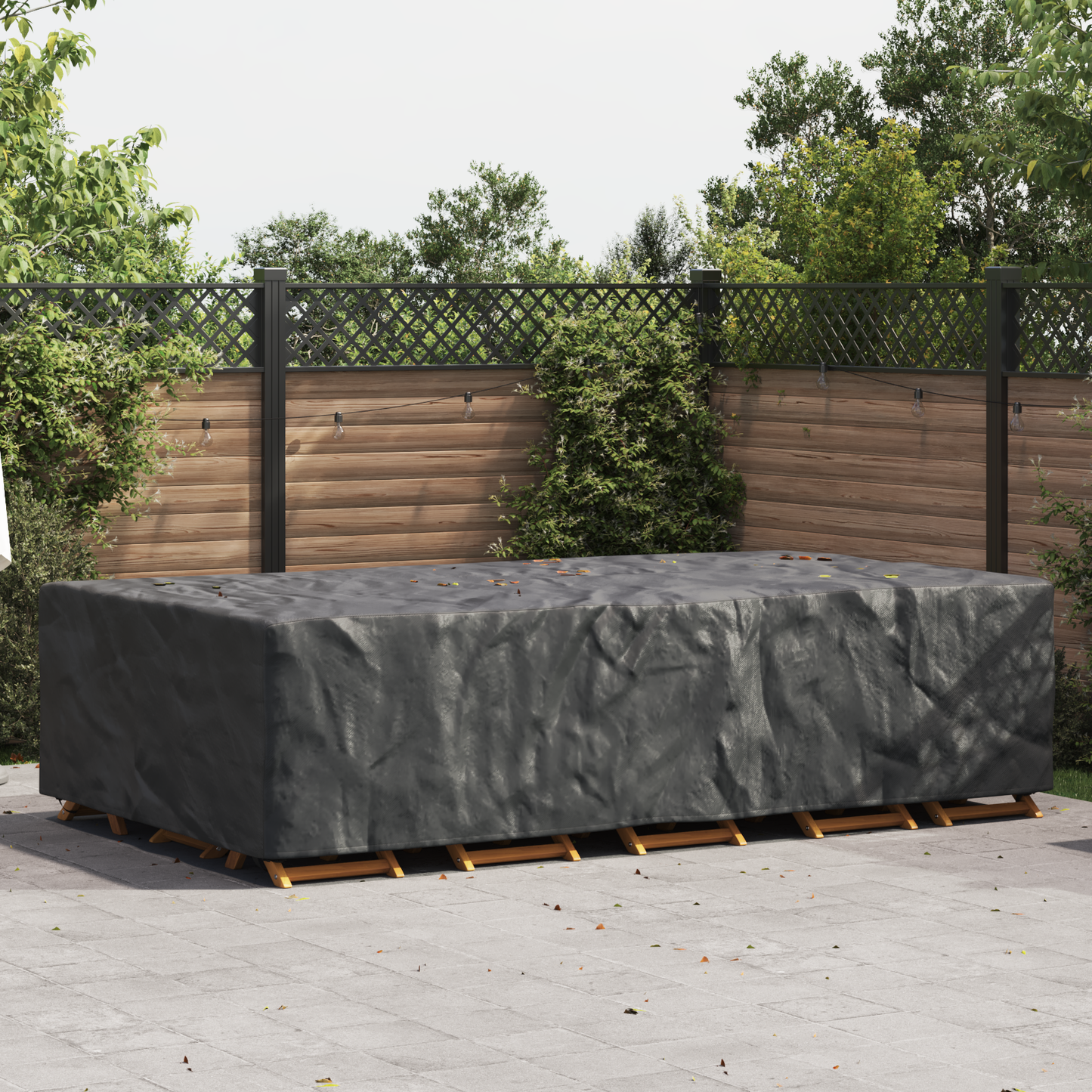 Furniture Cover Plain Black 315 x 180 x 74 cm 420D