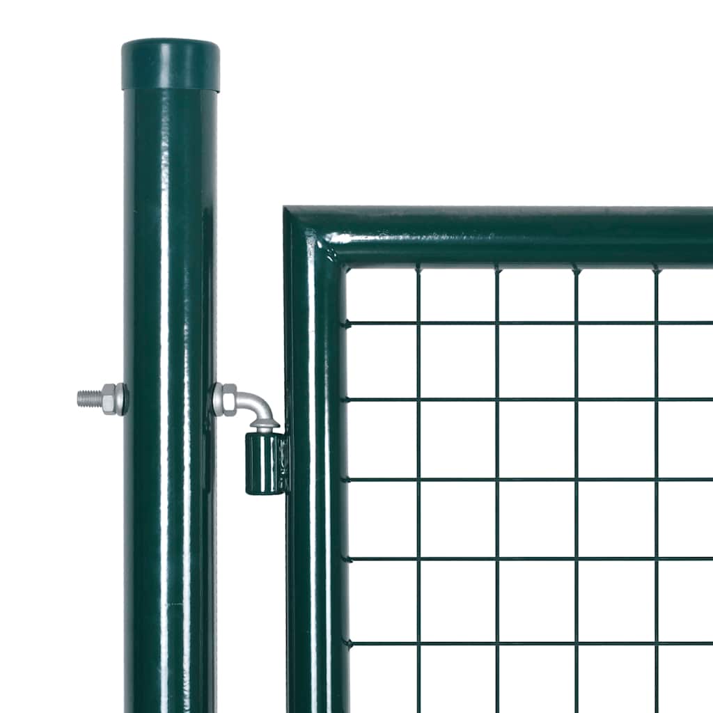 Fence Gate Steel 300x100 cm Green