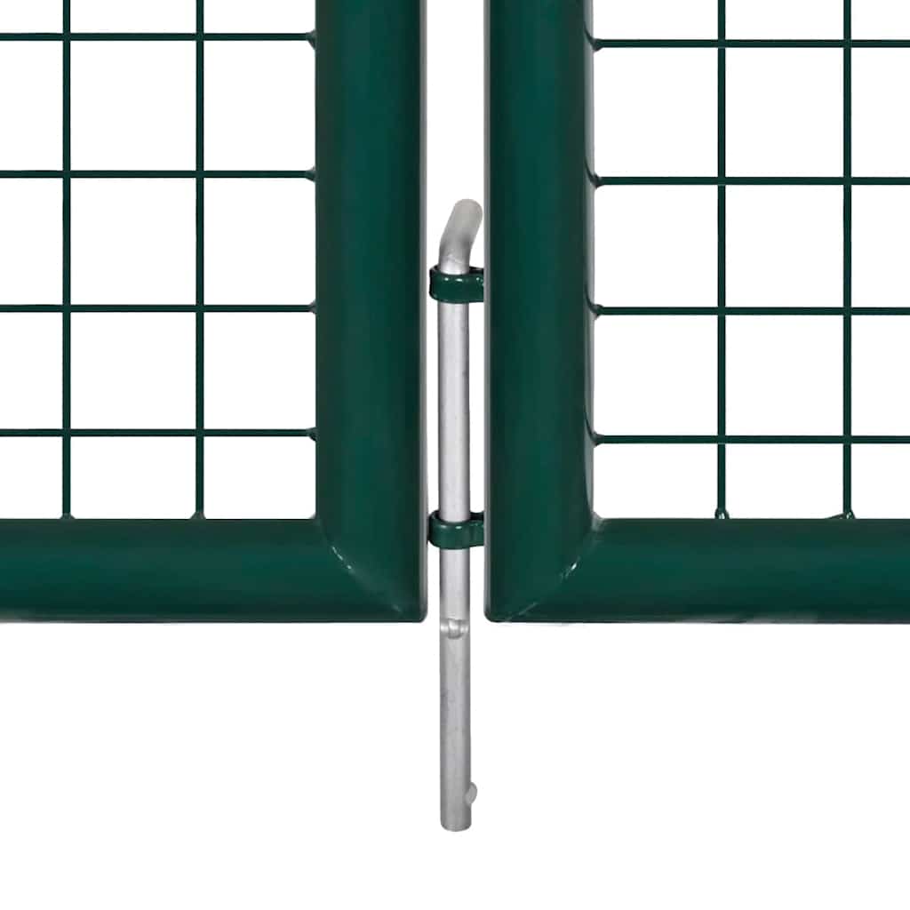Fence Gate Steel 300x100 cm Green